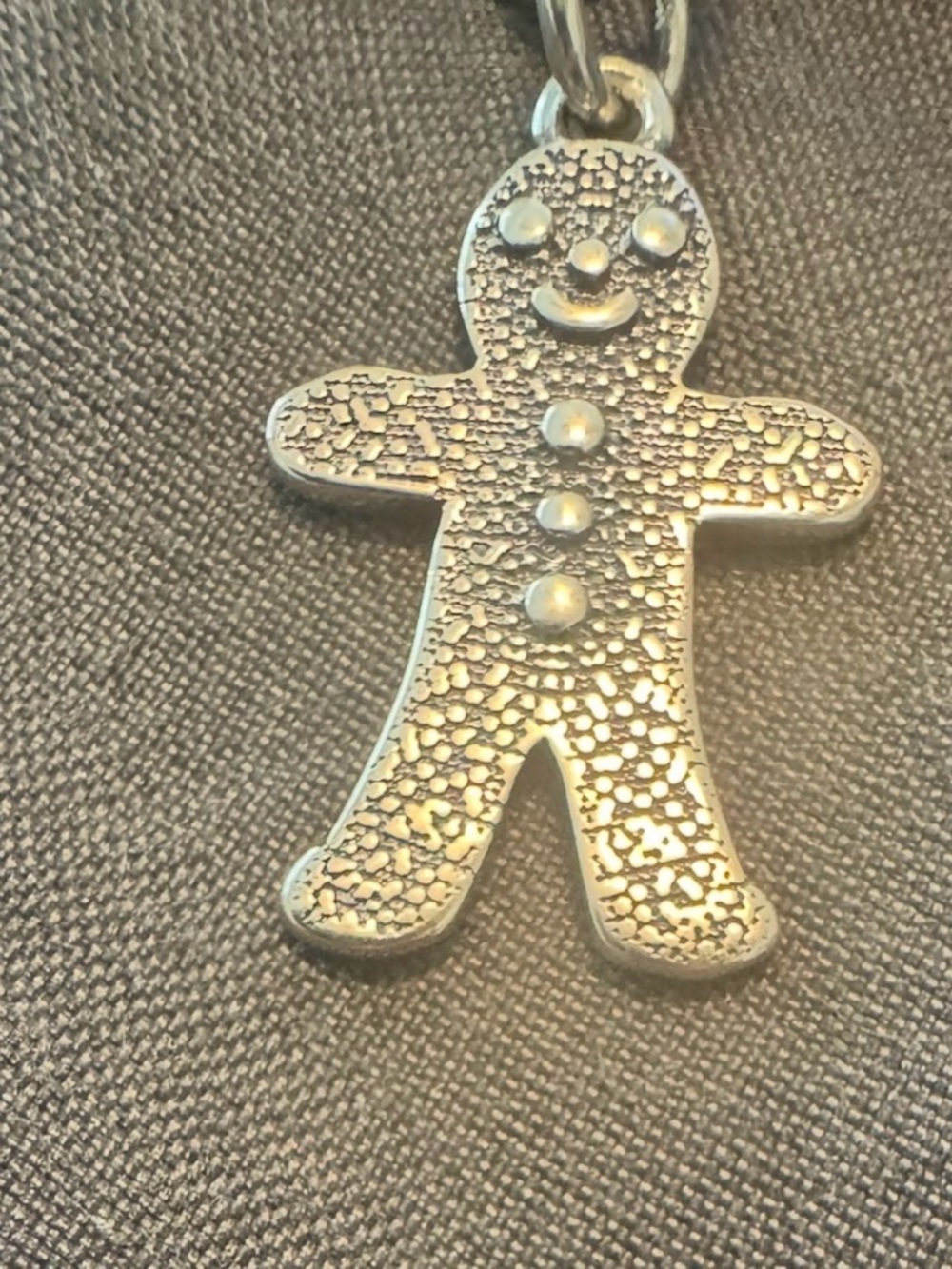 James Avery Gingerbread Man Boy Christmas charm silver